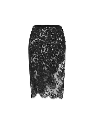 Wrap Pencil Skirt in Lace