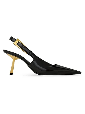 Lee Slingback Pumps Glazed Leather