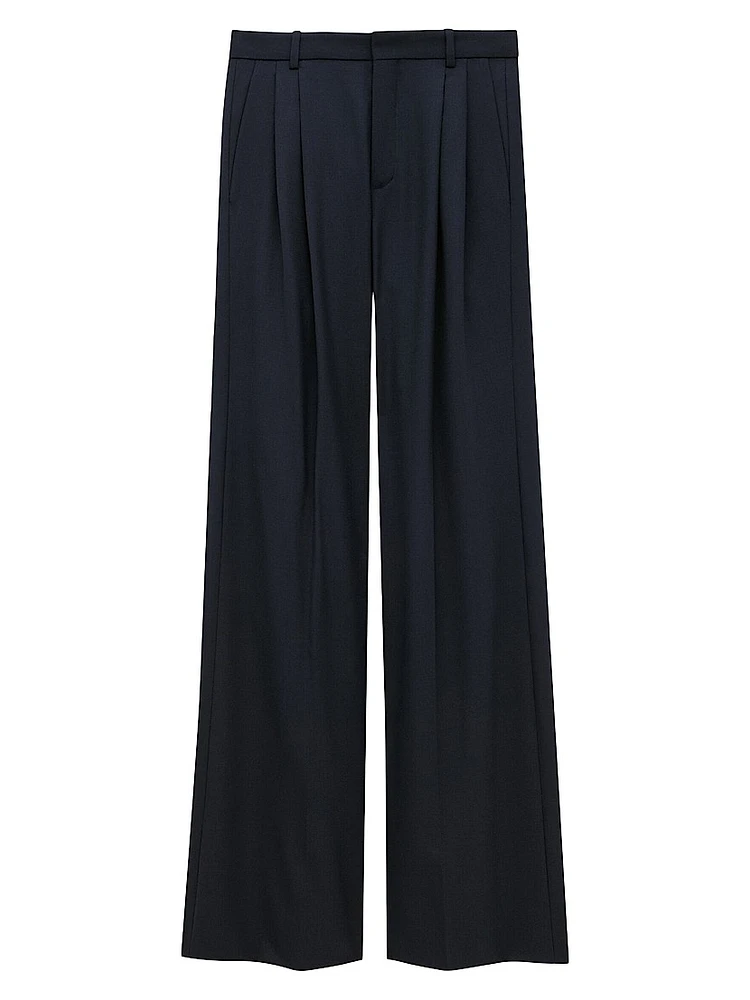 Wide-Leg Pants Wool