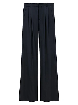Wide-Leg Pants Wool