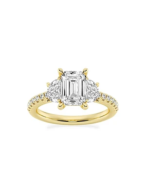 14K Yellow Gold & Emerald-Cut Lab-Grown Diamond Ring/2.75-7.00 TCW