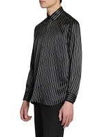 Shirt in Striped Silk Satin