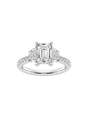 Platinum & Emerald-Cut Lab-Grown Diamond Ring/2.75-7.00 TCW