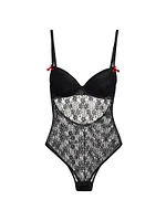Floral Lace Bustier Bodysuit