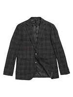 Owen Junction Windowpane Check Wool Blazer