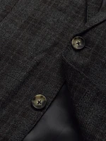 Owen Junction Windowpane Check Wool Blazer