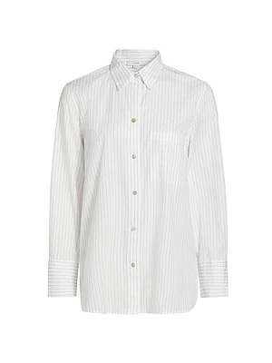 Striped Cotton Long-Sleeve Shirt
