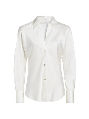Silk Long-Sleeve Blouse