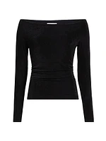 Luna Off-The-Shoulder Long-Sleeve Top