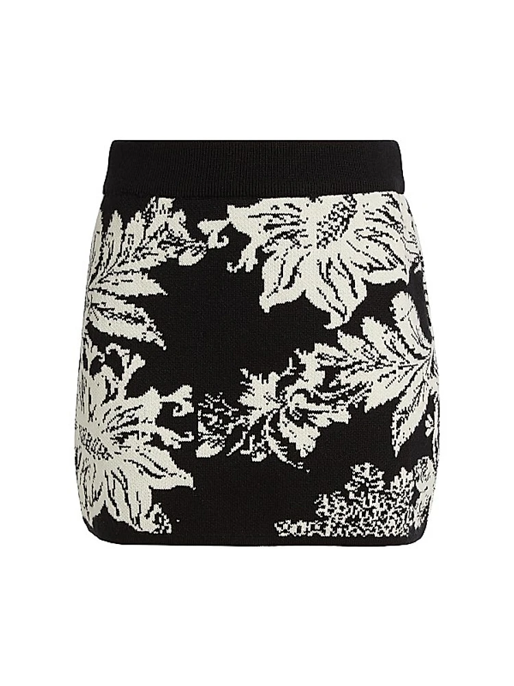 Dea Floral Knit Miniskirt