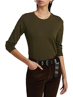 Cotton-Jersey Long-Sleeve Top