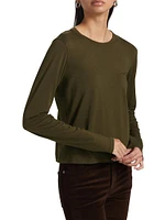 Cotton-Jersey Long-Sleeve Top