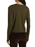 Cotton-Jersey Long-Sleeve Top
