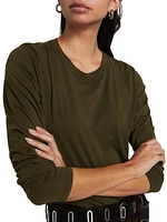 Cotton-Jersey Long-Sleeve Top