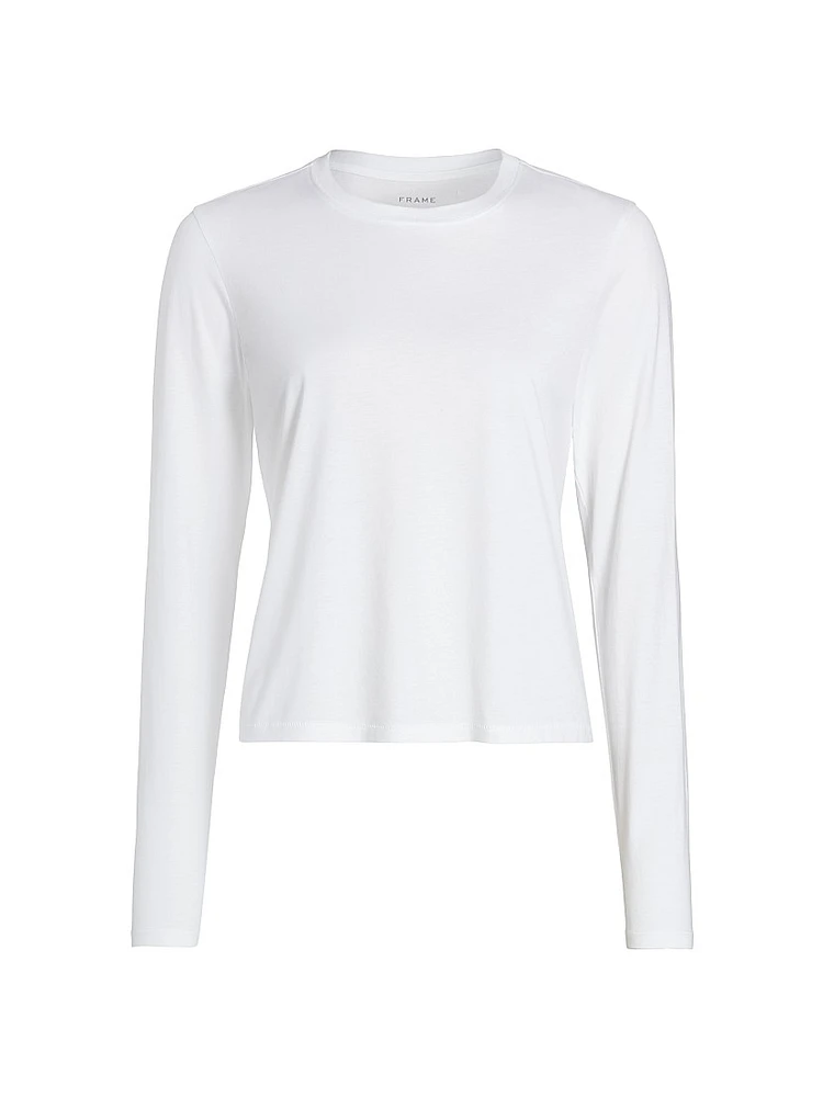 Cotton-Jersey Long-Sleeve Top