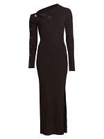 Adina Snap-Sleeve Maxi Dress