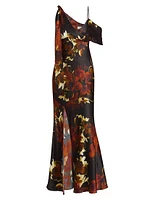 Mirabelle Asymmetric Silk Gown