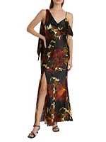 Mirabelle Asymmetric Silk Gown