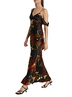 Mirabelle Asymmetric Silk Gown