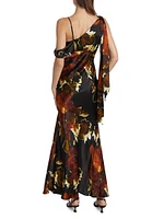 Mirabelle Asymmetric Silk Gown