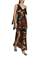 Mirabelle Asymmetric Silk Gown