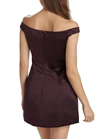 Lima Satin Off-The-Shoulder Minidress