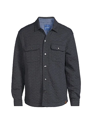 Cobble Hill Quilted Cotton-Blend Snap Shirt Jacket