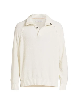 Shoreline Chenille Snap Mock