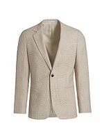 Elliot Wool-Linen Single-Breasted Blazer