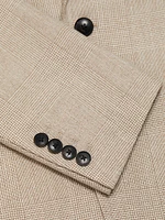 Elliot Wool-Linen Single-Breasted Blazer
