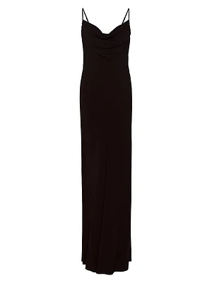Chiffon Bias-Cut Maxi Dress
