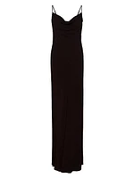 Chiffon Bias-Cut Maxi Dress