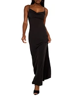 Chiffon Bias-Cut Maxi Dress