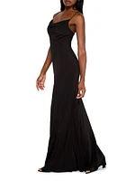 Chiffon Bias-Cut Maxi Dress
