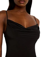 Chiffon Bias-Cut Maxi Dress