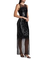 Candida Sequined Tulle Gown
