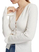 Esmee Long-Sleeve Smocked Top
