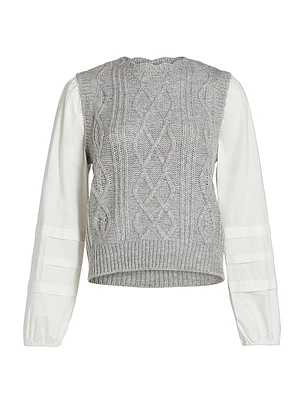 Cable-Knit Sweater Vest