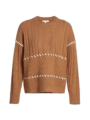 Cable-Knit Whipstitch Sweater