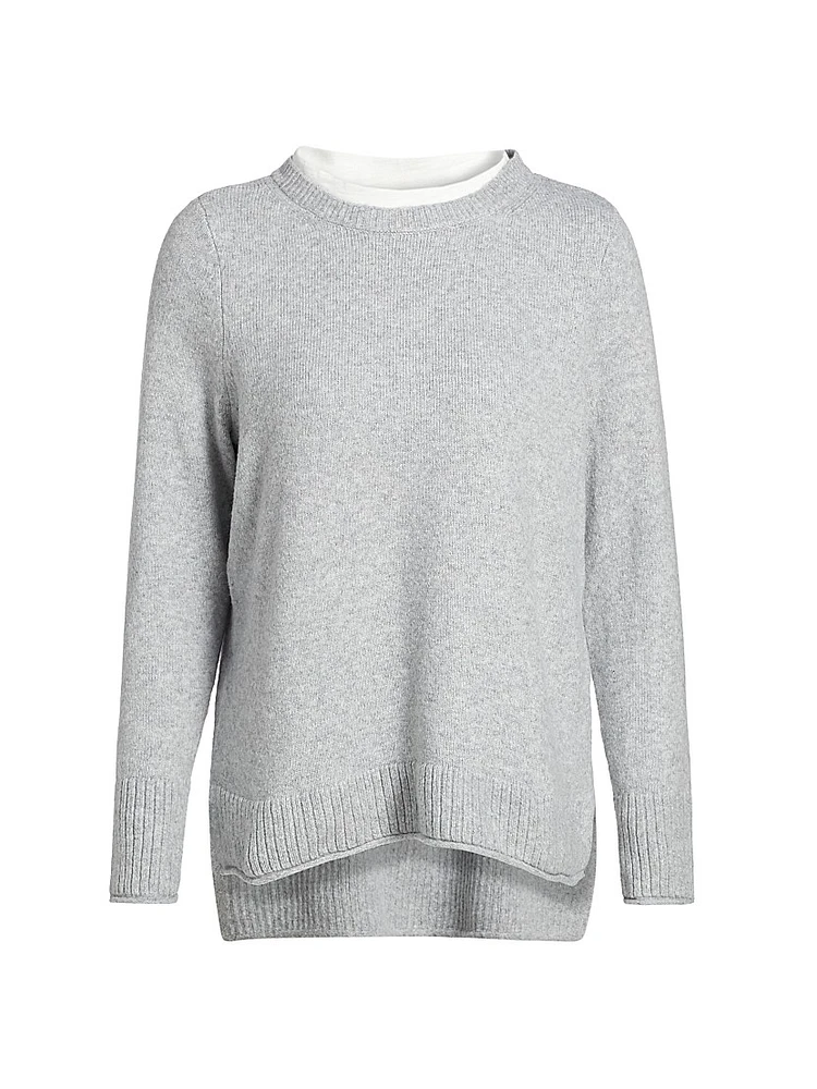 Layered Crewneck Sweater