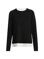Layered Two-Tone Knit Top