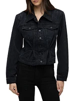 Denim Cinched-Waist Jacket