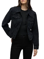 Denim Cinched-Waist Jacket