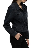 Denim Cinched-Waist Jacket