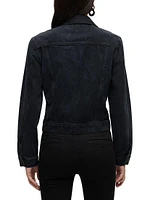Denim Cinched-Waist Jacket