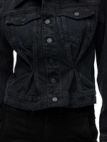 Denim Cinched-Waist Jacket