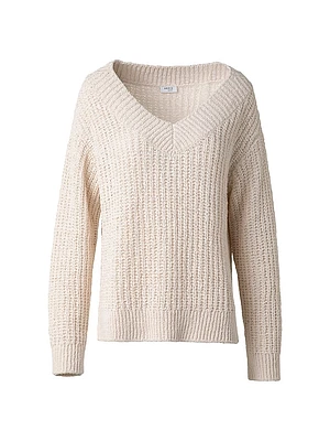 Summer Tweed-Knit Sweater