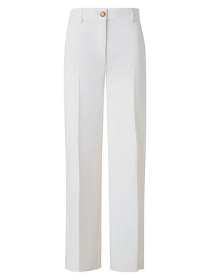 Cotton Stretch-Cotton Wide-Leg Pants
