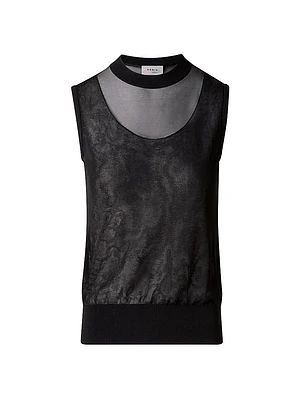 Semi-Sheer Layered Top