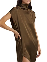 Abito Satin Woven Sleeveless Maxi Dress